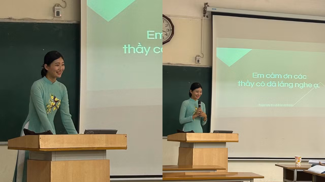 Jayoung thuyết trình đề tài khóa luận tốt nghiệp. Jayoung thuyết trình đề tài khóa luận tốt nghiệp.