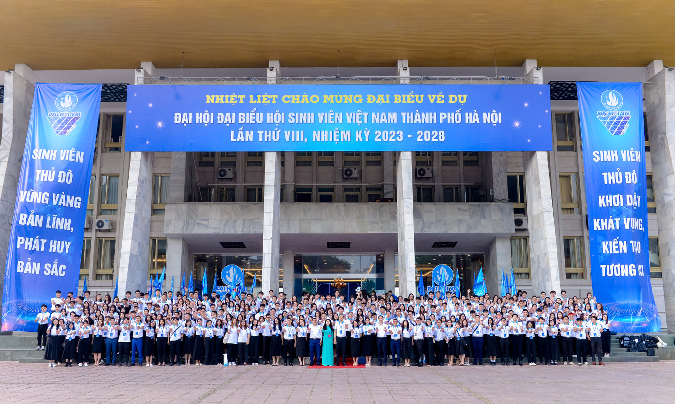 Toàn thể đại biểu tham gia Đại hội đại biểu Hội Sinh viên thành phố Hà Nội lần thứ VIII, nhiệm kỳ 2023-2028: Toàn thể đại biểu tham gia Đại hội đại biểu Hội Sinh viên thành phố Hà Nội lần thứ VIII, nhiệm kỳ 2023-2028: