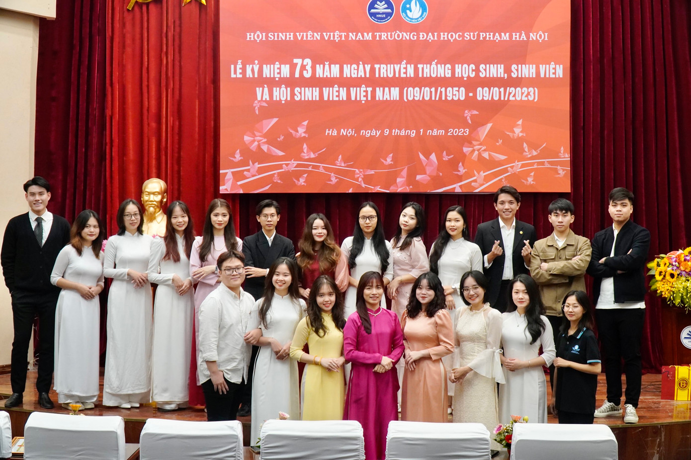 Tổ chức Lễ kỷ niệm 73 năm ngày Truyền thống học sinh, sinh viên và Hội Sinh viên Việt Nam (09/01/1950 - 09/01/2023). Tổ chức Lễ kỷ niệm 73 năm ngày Truyền thống học sinh, sinh viên và Hội Sinh viên Việt Nam (09/01/1950 - 09/01/2023).