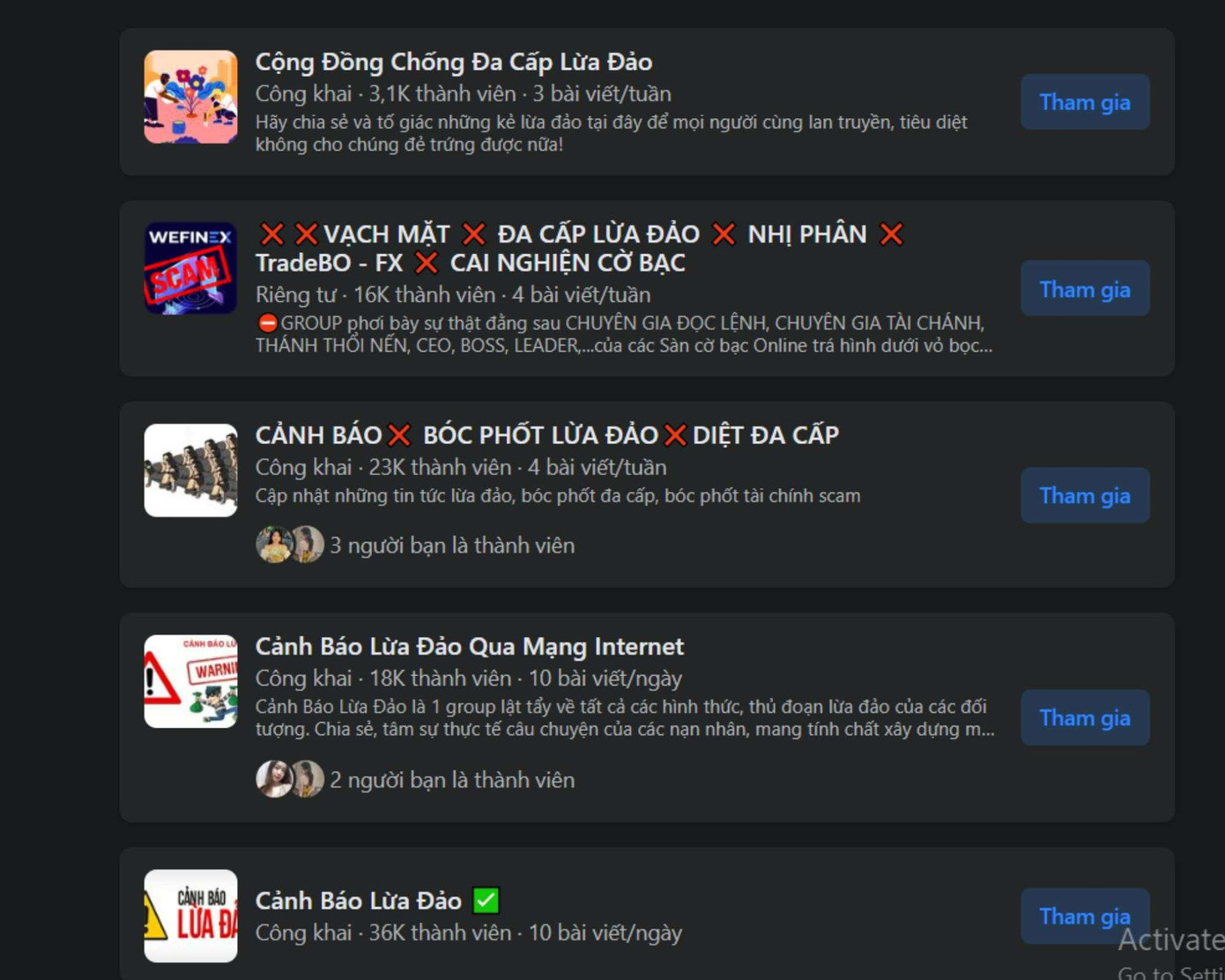Liên tục các bài “phốt” trong các hội nhóm về cảnh báo lừa đảo.