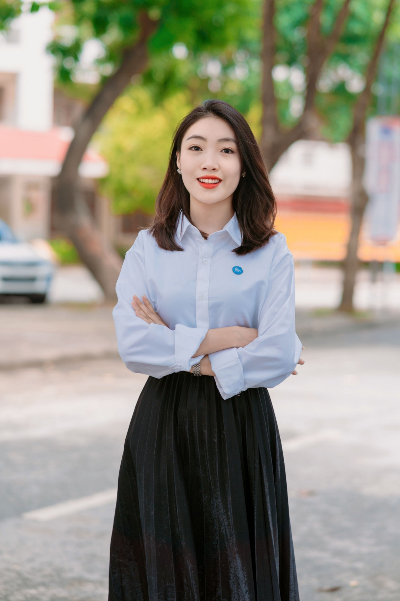 Nguyễn Thị Vân Anh, sinh viên năm cuối Trường Khoa học Xã hội và Nhân văn, Trường Đại học Vinh.