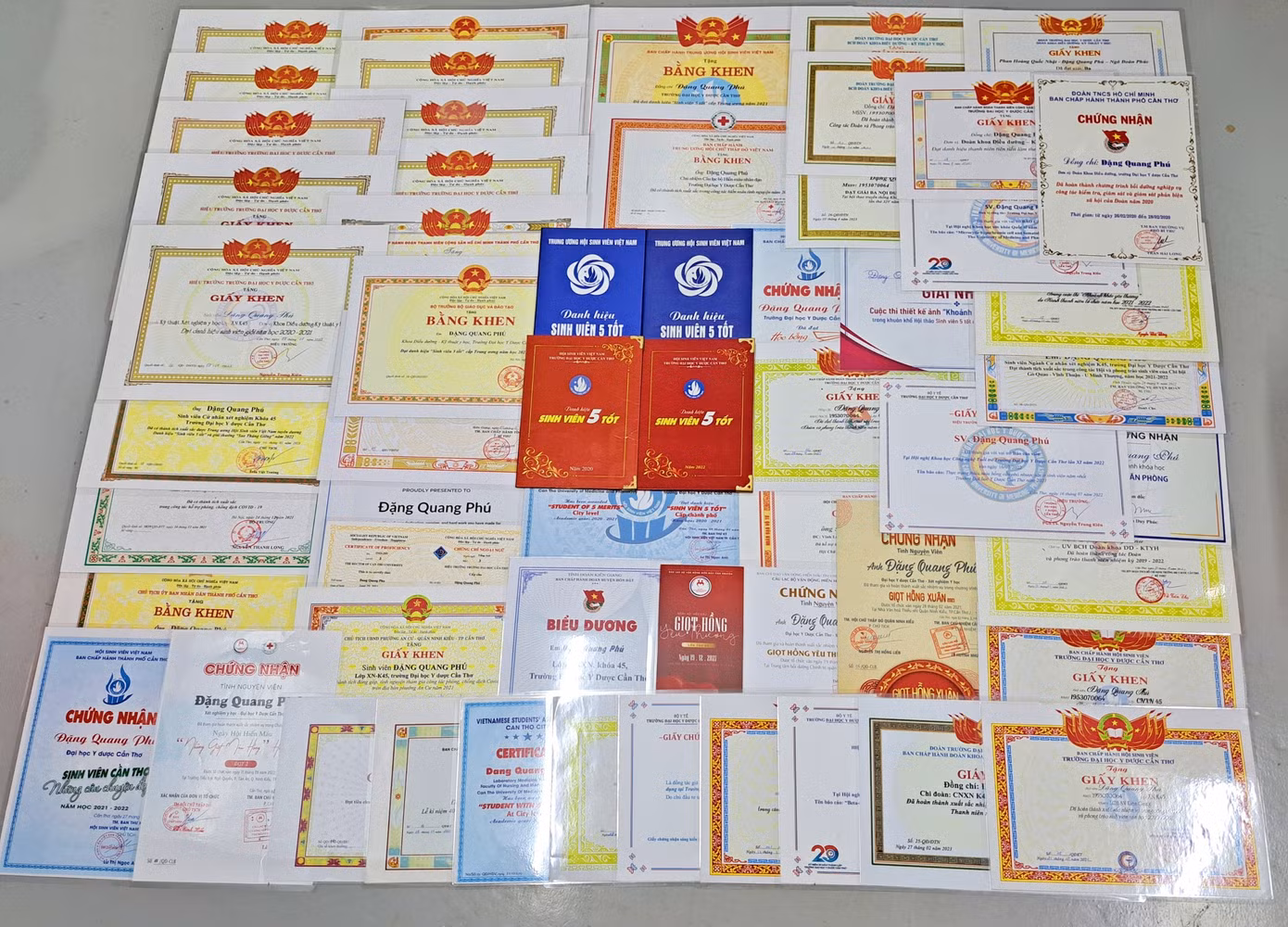 Một số thành tích trong 4 năm học đại học của Quang Phú tại ĐHYD Cần Thơ. Một số thành tích trong 4 năm học đại học của Quang Phú tại ĐHYD Cần Thơ.