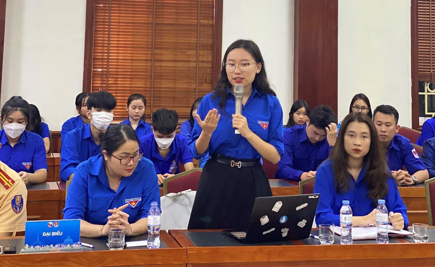 Nguyệt Anh phát biểu tại chuyến thăm Việt Nam của Trung ương Đoàn Đại biểu Lào.