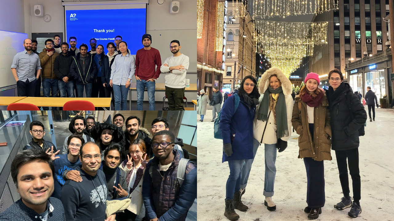 Nhất Hoàng và các bạn cùng lớp trong chương trình SSIs.