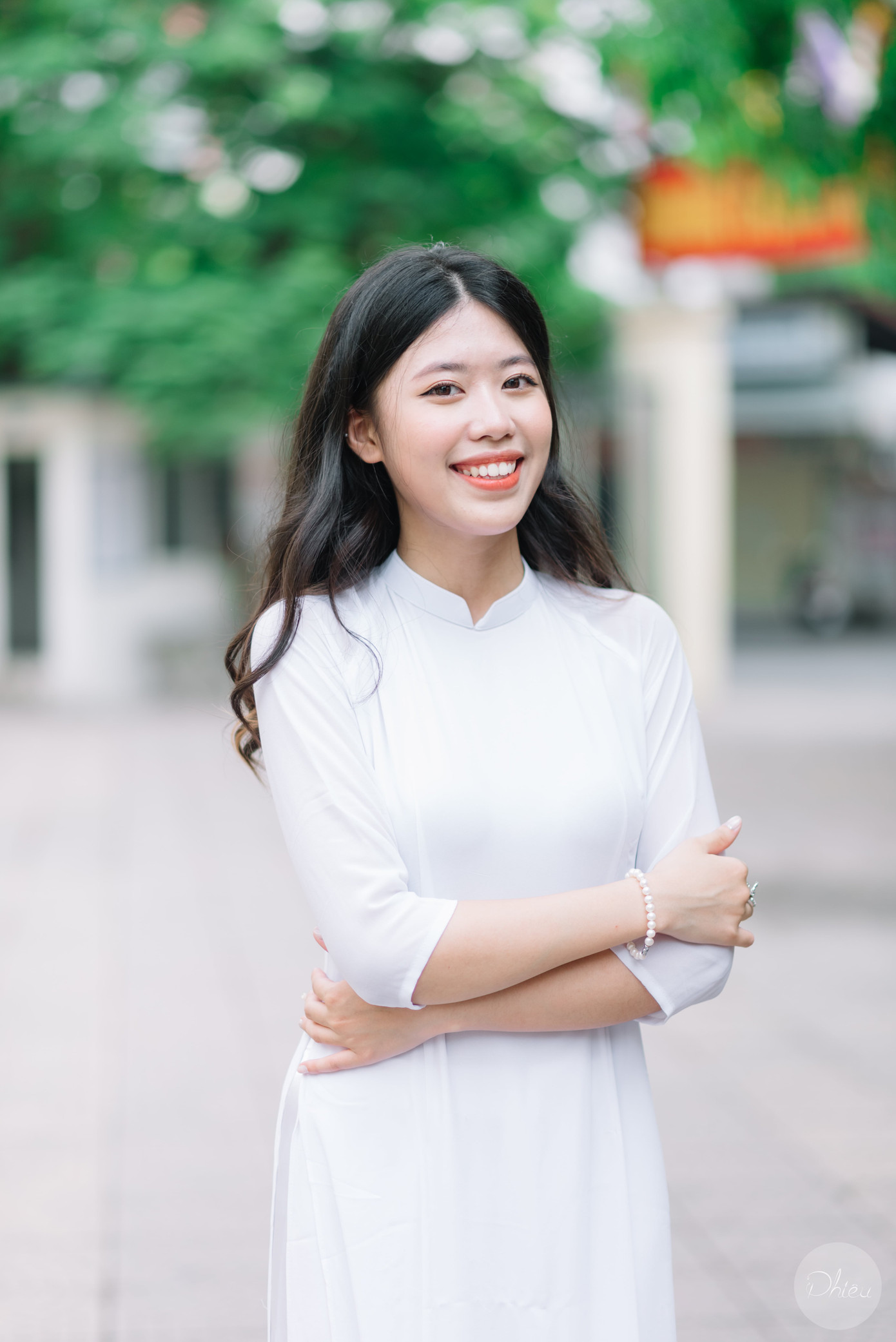 Nguyễn Hoàng Hương Linh (19 tuổi), sinh viên năm nhất Khóa 61, Trường Đại học Ngoại thương.