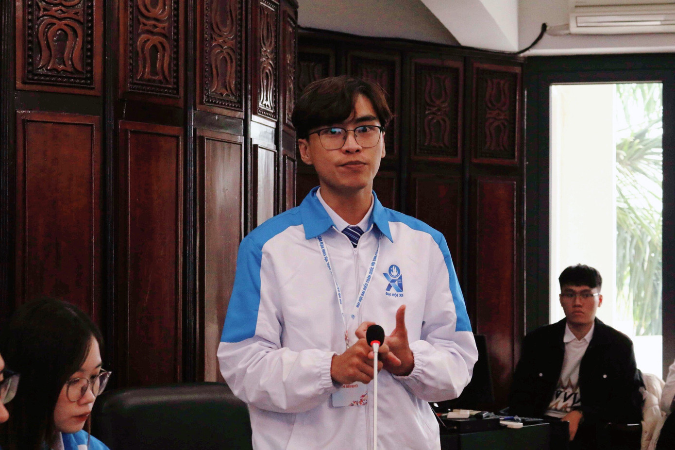 Bạn Nguyễn Công Khánh - Chủ tịch Hội Sinh viên trường Đại học Văn hóa TP.HCM, đại biểu Hội Sinh viên Việt Nam TP.HCM.