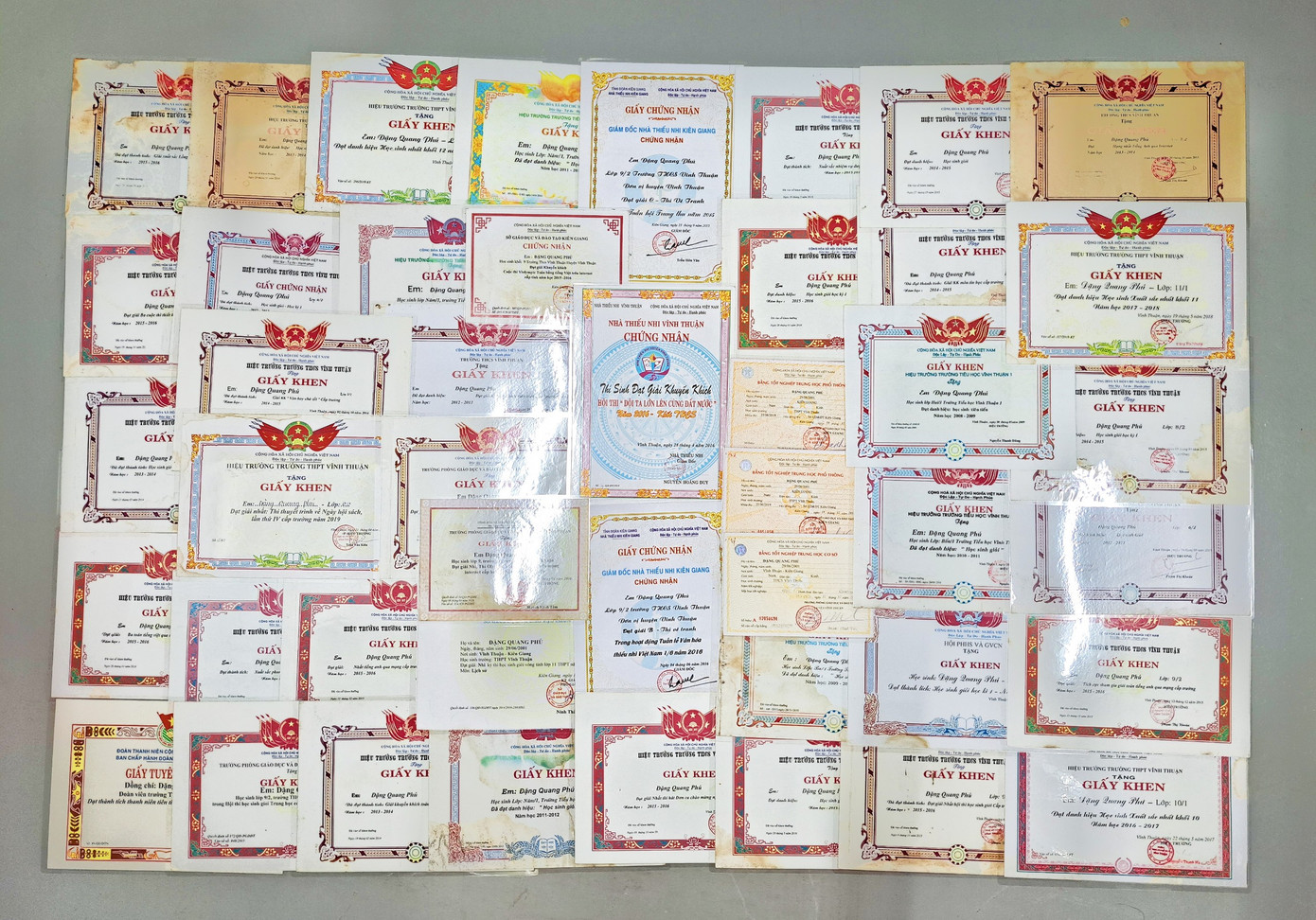 Thành tích 12 năm học từ lớp 1 đến lớp 12 của Quang Phú. Thành tích 12 năm học từ lớp 1 đến lớp 12 của Quang Phú.