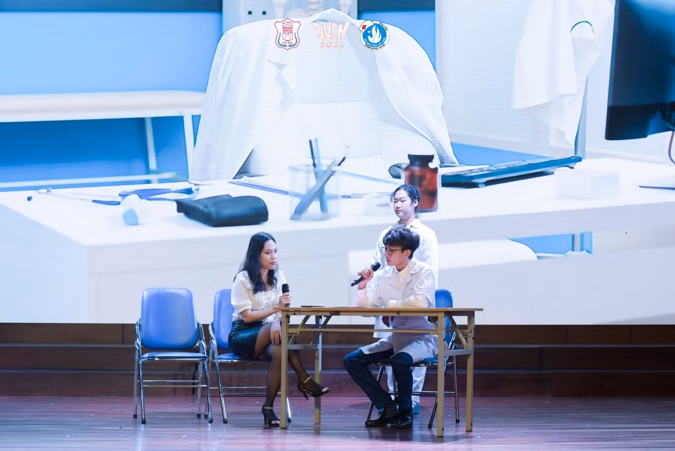 Phần thi Xử lý tình huống - thí sinh Hoàng Khắc Thanh.