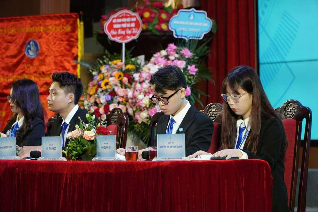 Duy Nam tại Đại hội Đại biểu Hội sinh viên Việt Nam Học viện Tài chính lần thứ IX, nhiệm kỳ 2023 - 2025.
