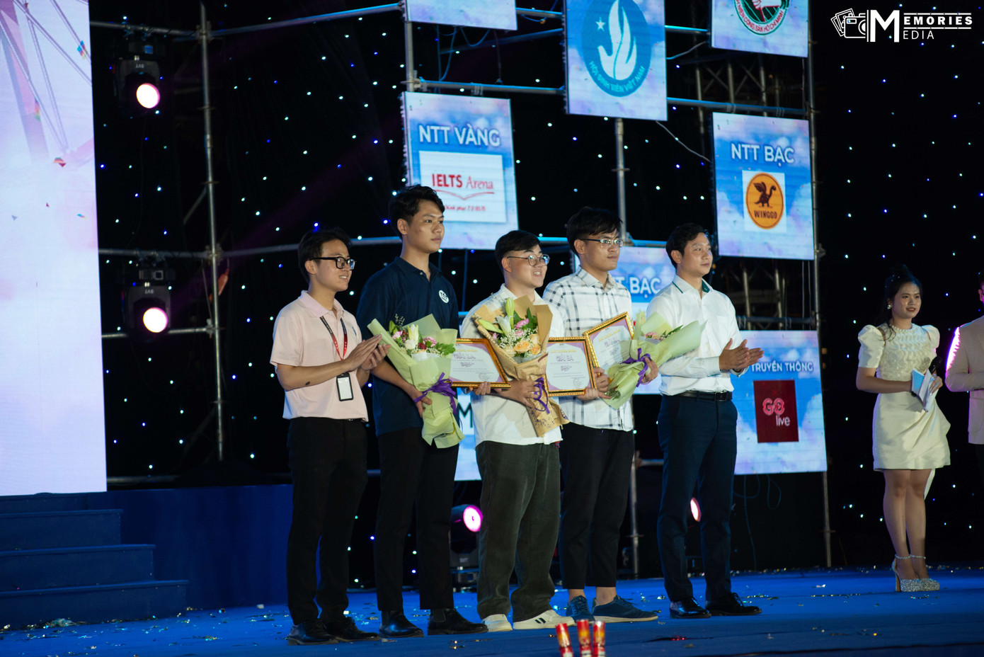 Duy Nam trong vai trò Phó BTC chương trình Đại nhạc hội Chào tân sinh viên - Railway No.61