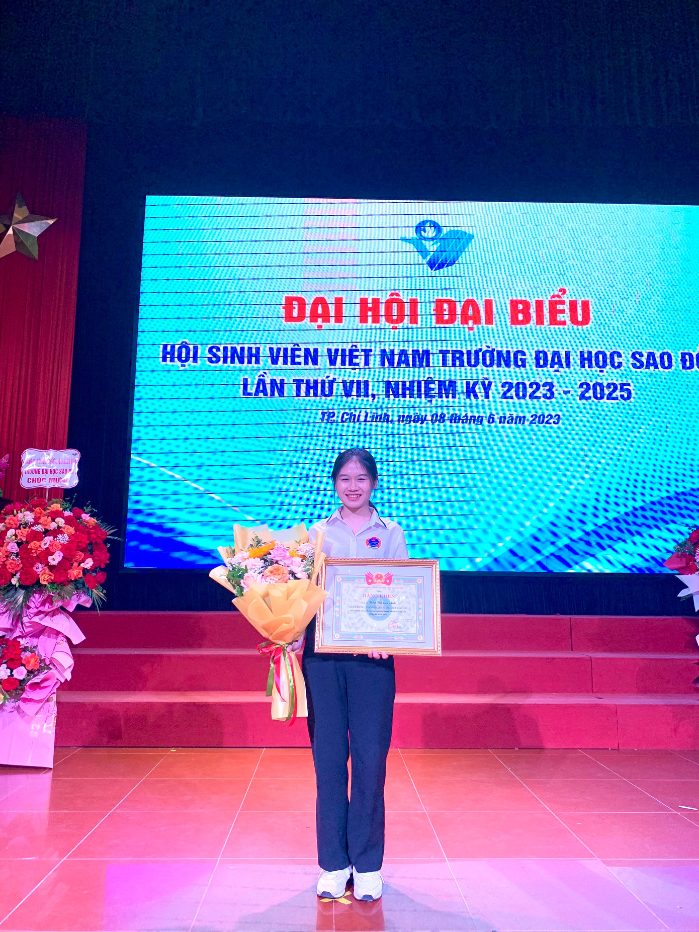 Trần Thị Lan Anh là sinh viên năm 4 Trường Đại học Sao Đỏ.