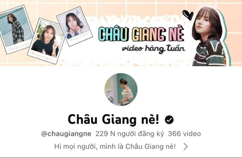 Kênh YouTube sở hữu 229 nghìn người đăng ký của Châu Giang.