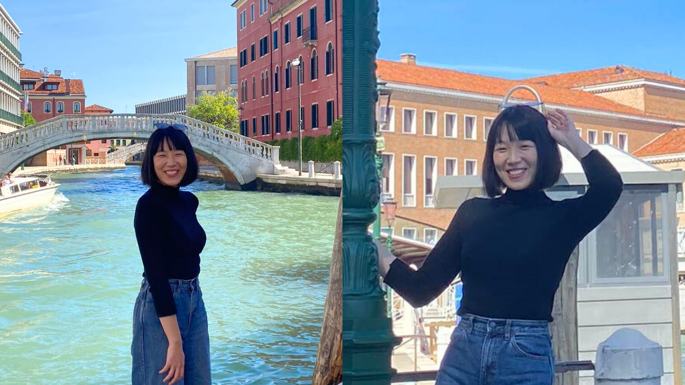 Hà An tại thành phố Venice. Hà An tại thành phố Venice.