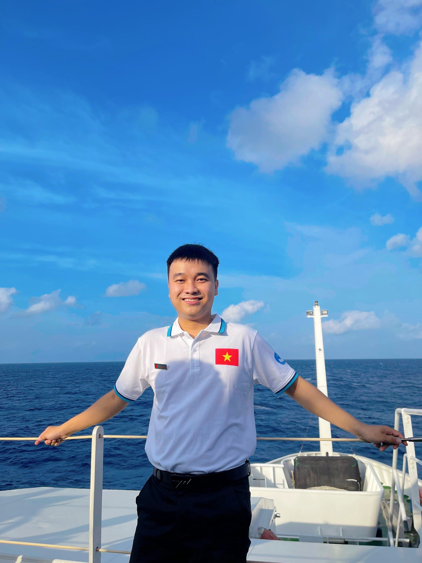 Được đến Trường Sa là chuyến đi nhiều kỉ niệm trong hành trình tuổi trẻ của nam sinh.