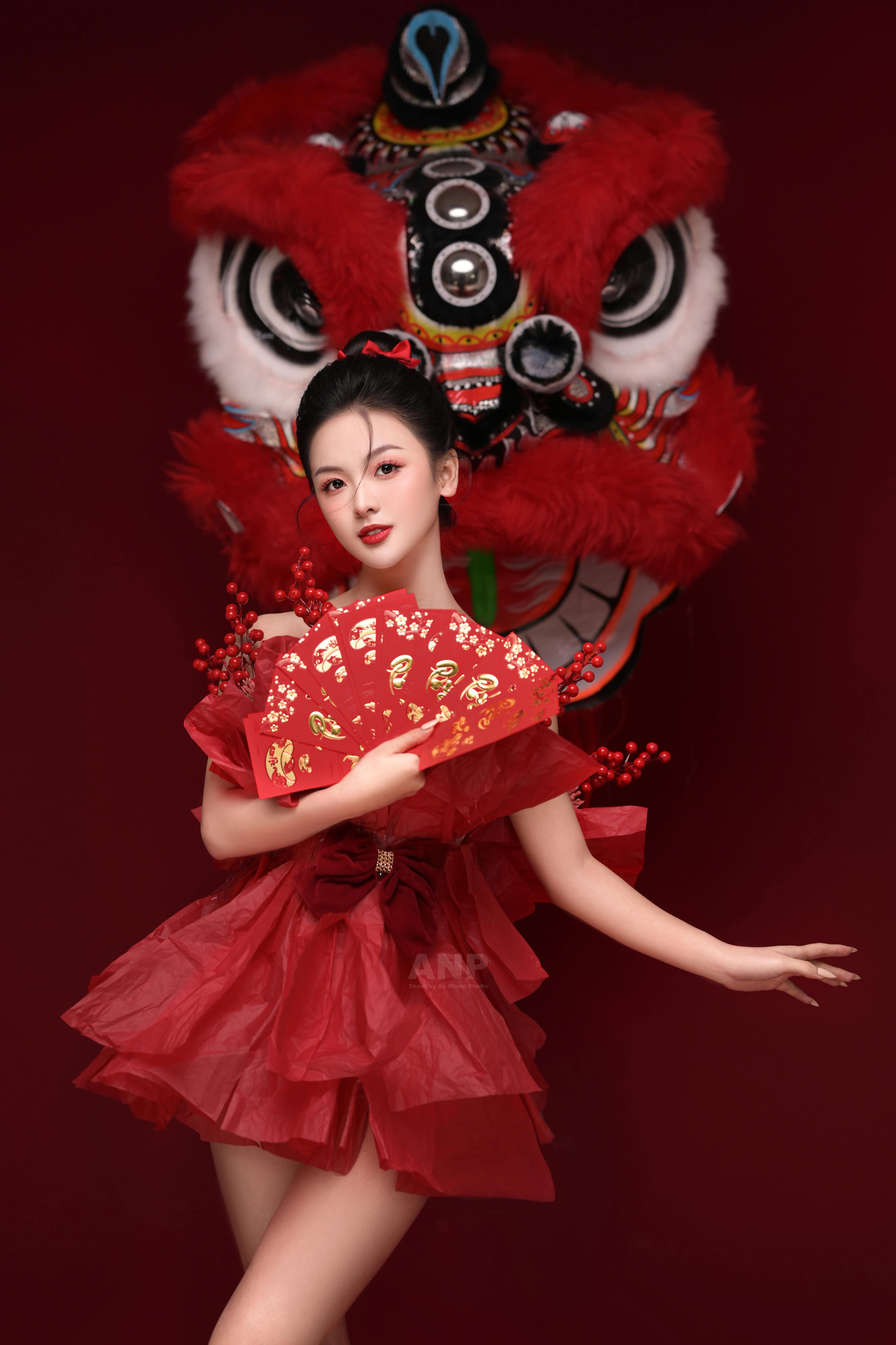 Concept Tết Đỏ với ý nghĩa năm mới tràn đầy niềm vui, hạnh phúc và may mắn trong cuộc sống.