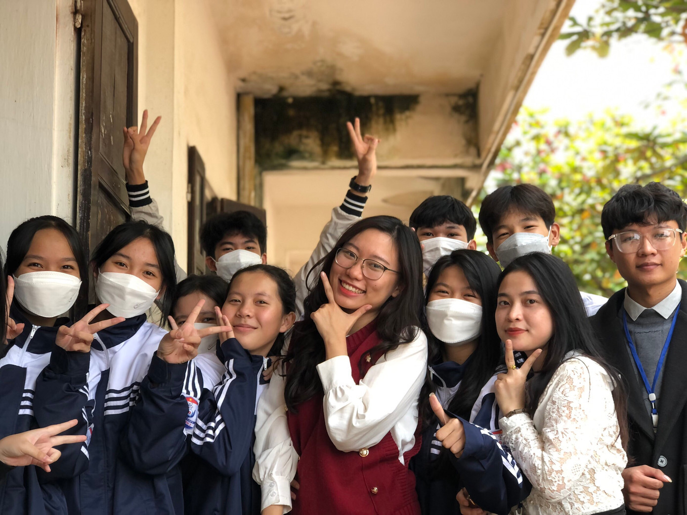 Nguyệt Anh trong đợt đi kiến tập tại trường học.