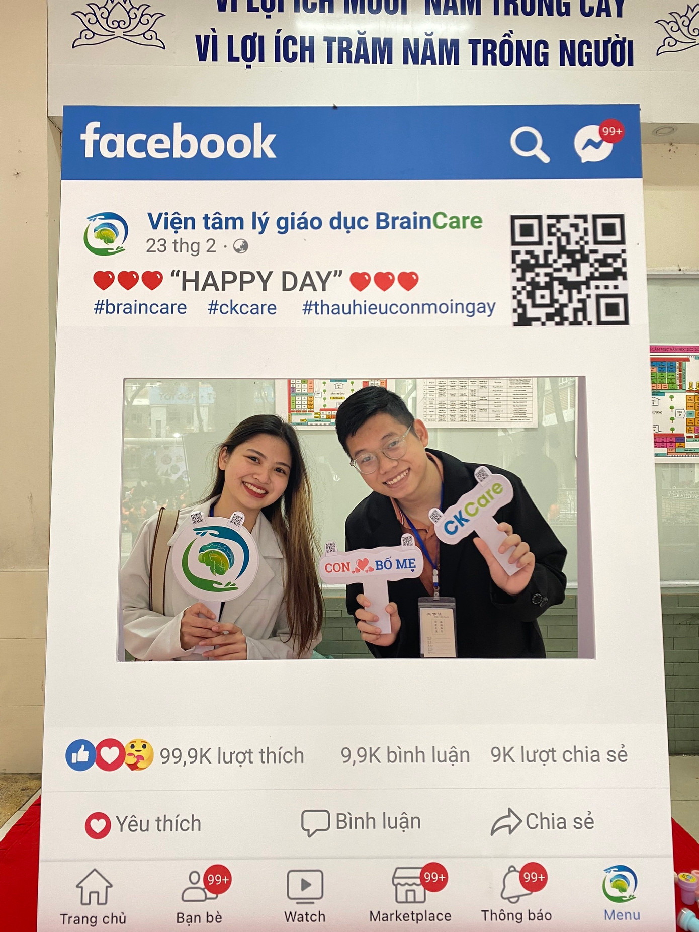 Huệ được làm việc cùng Ths Tâm lý học lâm sàng Lê Thế Hanh tại viện tâm lý giáo dục Braincare.