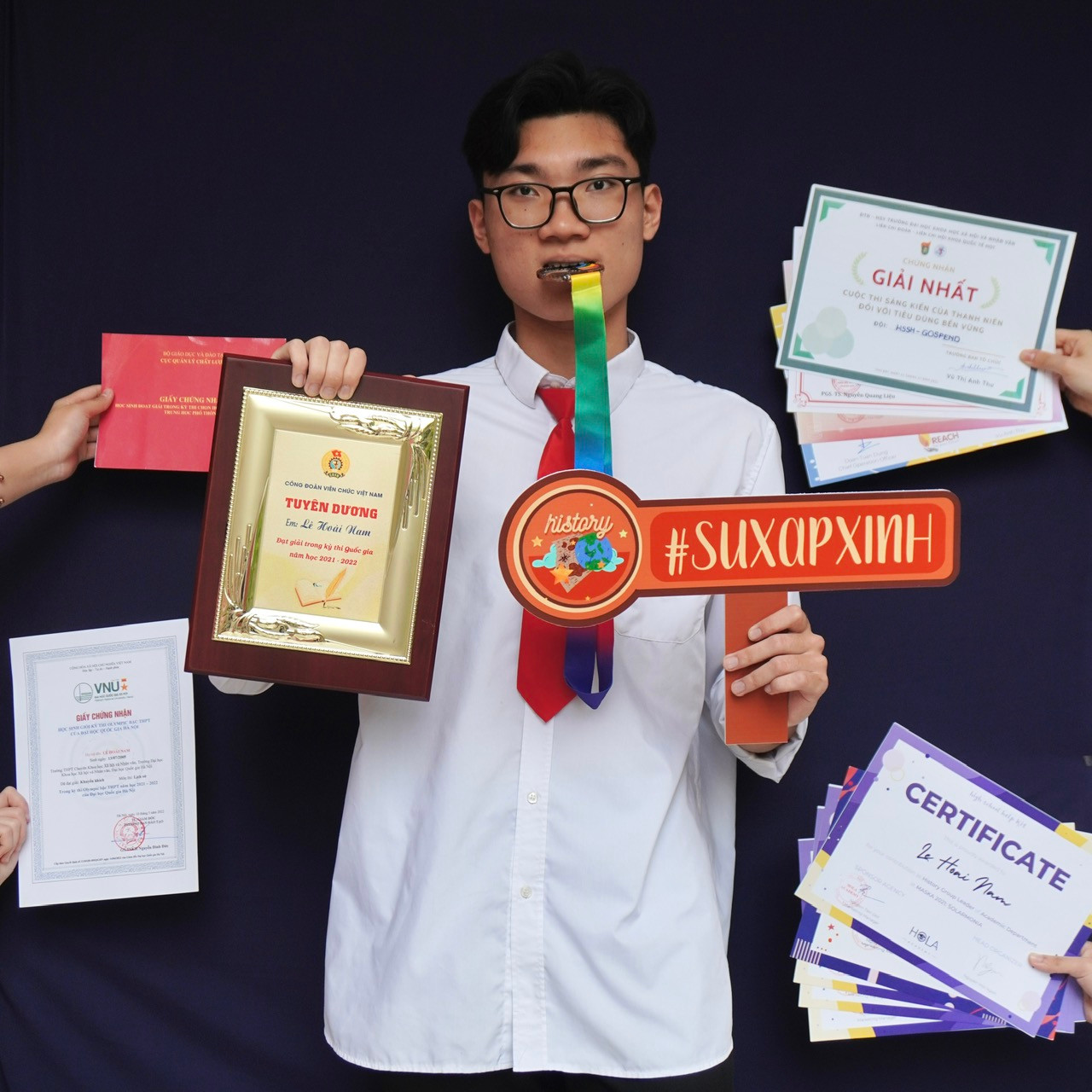 Lê Hoài Nam - Thủ khoa đầu vào khoa Lịch sử năm 2023. Lê Hoài Nam - Thủ khoa đầu vào khoa Lịch sử năm 2023.