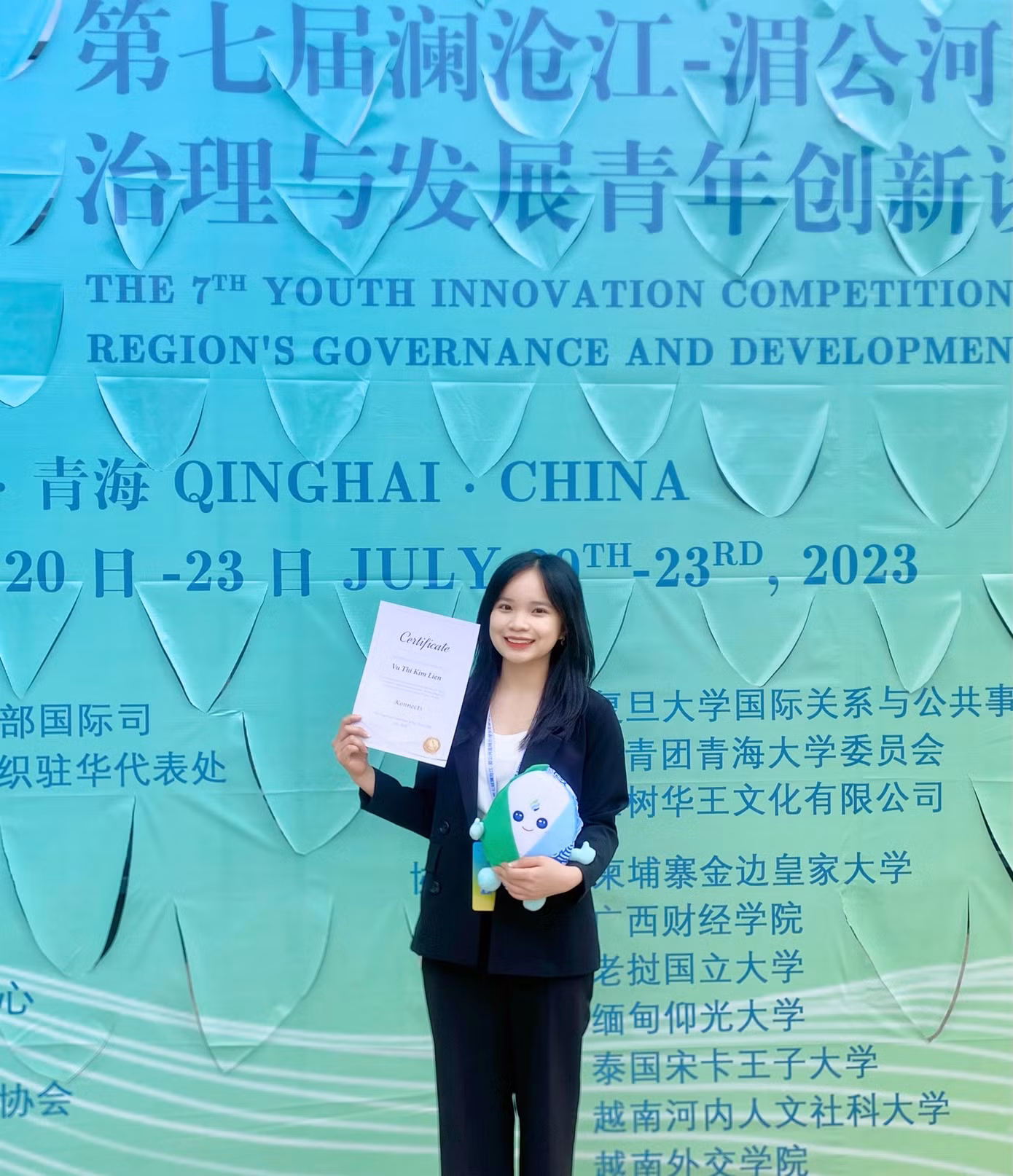 Kim Liên tự hào là 1 trong 12 đại diện Việt Nam tham gia Vòng Chung kết YICMG 2023 tại Thanh Hải, Trung Quốc.
