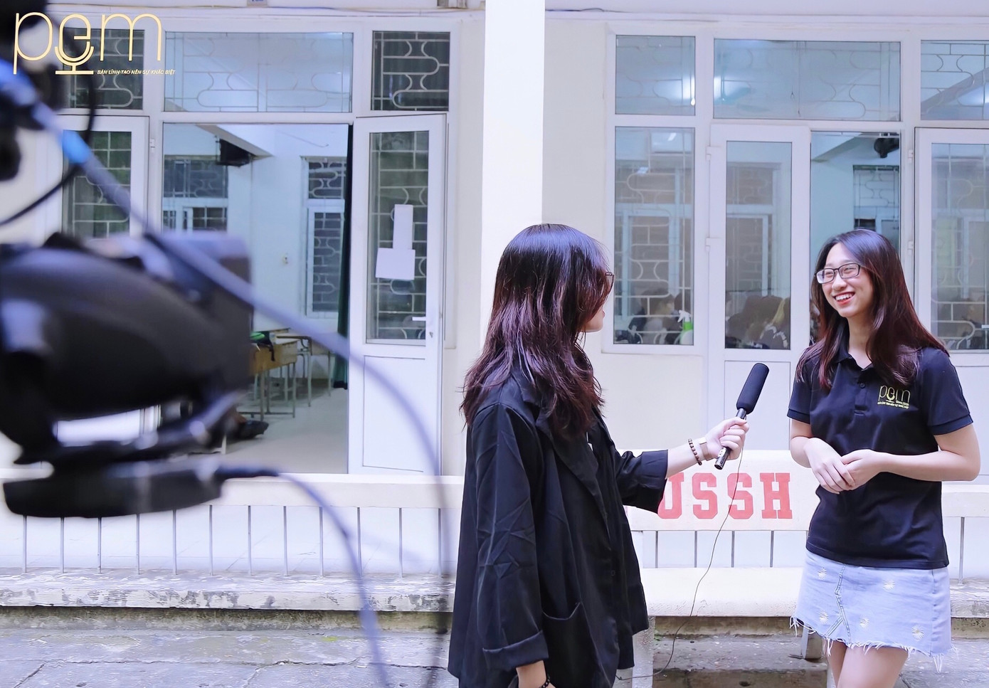 Phương Anh trong một hoạt động tại CLB Thuyết trình MC PEM, trực thuộc Hội Sinh viên Trường Đại học Khoa học Xã hội và Nhân văn, Đại học Quốc gia Hà Nội.