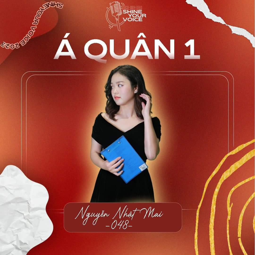 Á quân 1 cuộc thi Tìm kiếm Tài năng Người dẫn chương trình Shine Your Voice 2023.