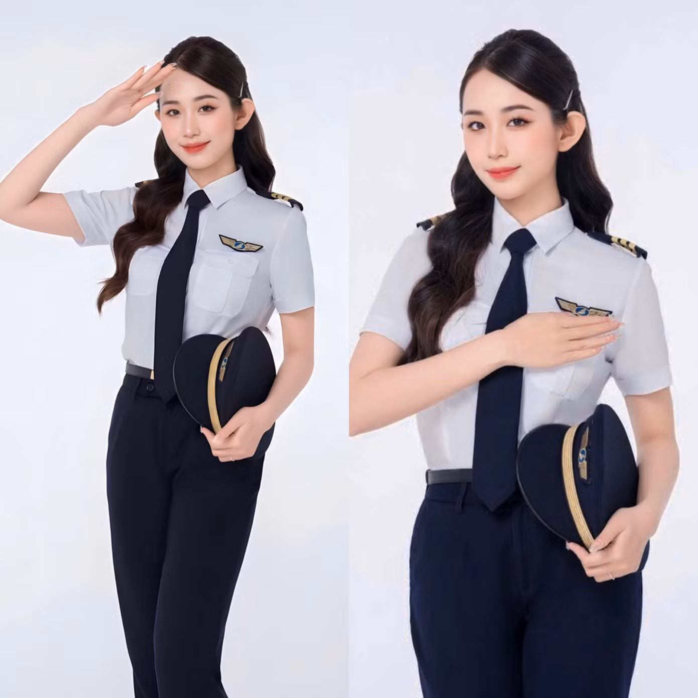 Trang Nhung được biết đến là nữ cơ phó trẻ tuổi của hãng hàng không Bamboo Airways.