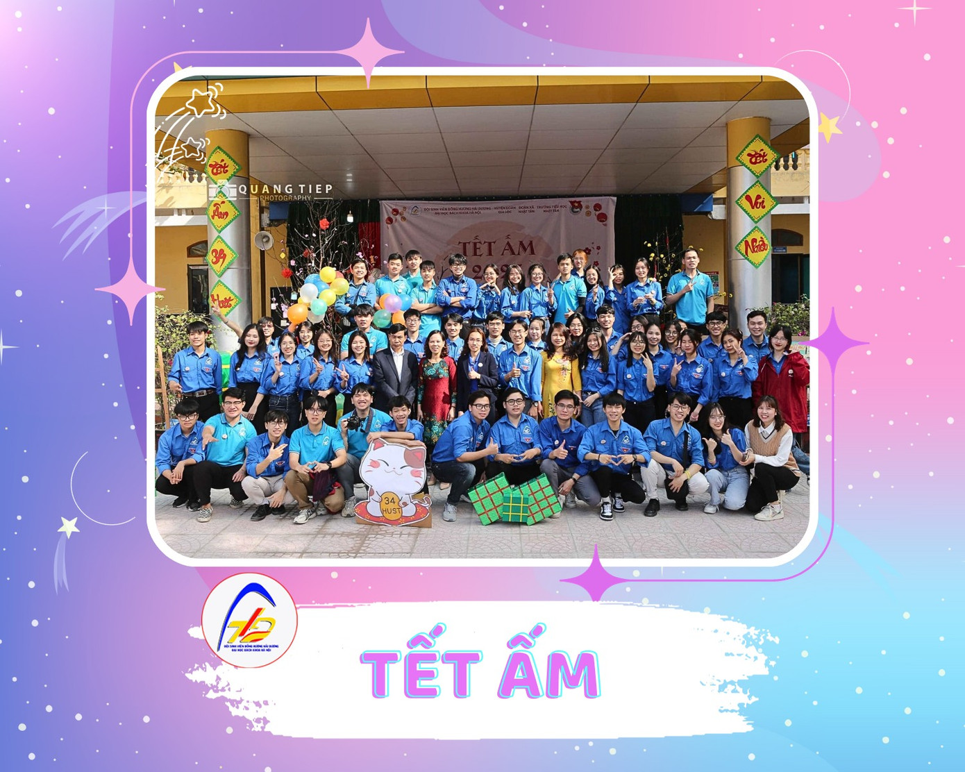 Thùy Trang cùng các bạn sinh viên trong Ban tổ chức chuỗi tình nguyện Tết ấm. Thùy Trang cùng các bạn sinh viên trong Ban tổ chức chuỗi tình nguyện Tết ấm.