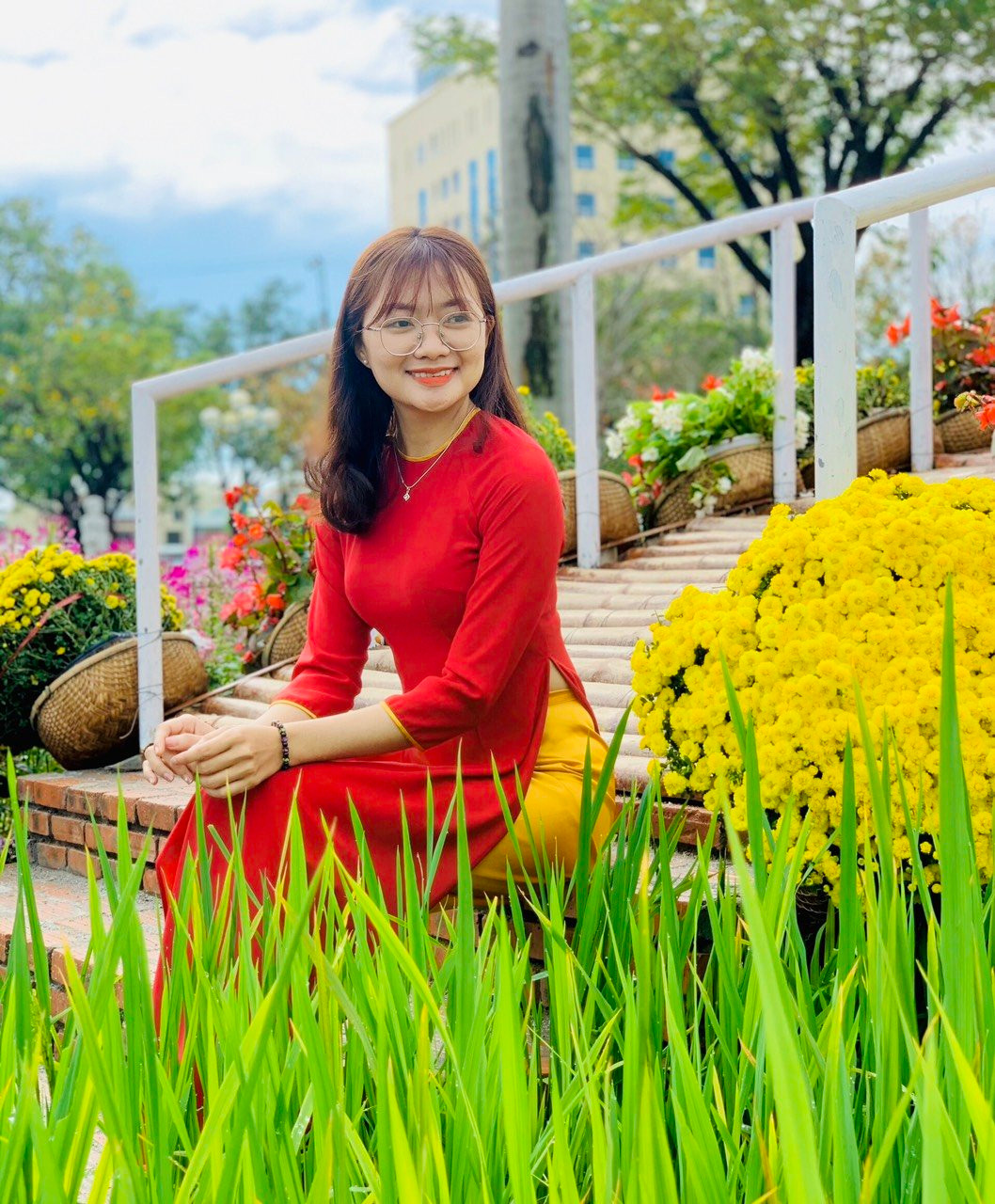 Cô Mai Thị Lệ Huyền – giáo viên môn Địa lý Trường Trung học phổ thông Chuyên Nguyễn Bỉnh Khiêm, tỉnh Quảng Nam. Ảnh: NVCC