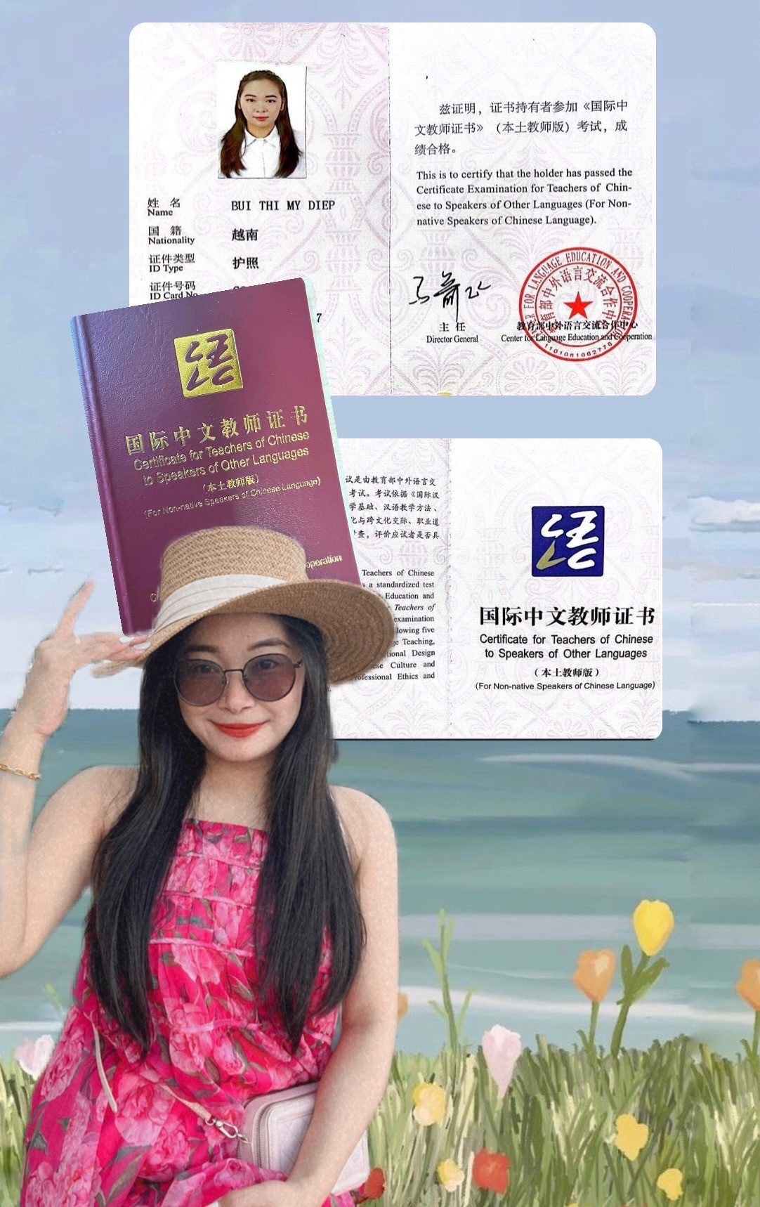 Tháng 9 tới cô sẽ sang Trung Quốc học 2 năm thạc sĩ ngành Giáo dục Hán ngữ quốc tế tại trường Đại Học Thượng Hải với học bổng toàn phần. Tháng 9 tới cô sẽ sang Trung Quốc học 2 năm thạc sĩ ngành Giáo dục Hán ngữ quốc tế tại trường Đại Học Thượng Hải với học bổng toàn phần.