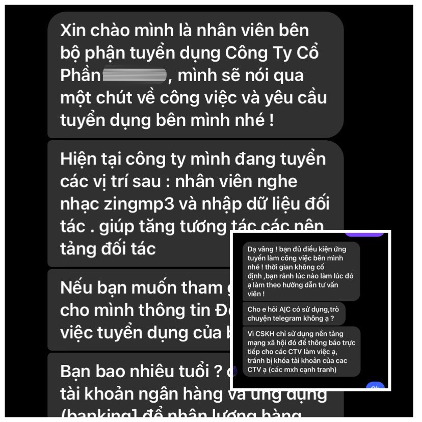 Khi dùng Telegram, các đối tượng sẽ thoải mái gửi các đường link dẫn tới website giả mạo.