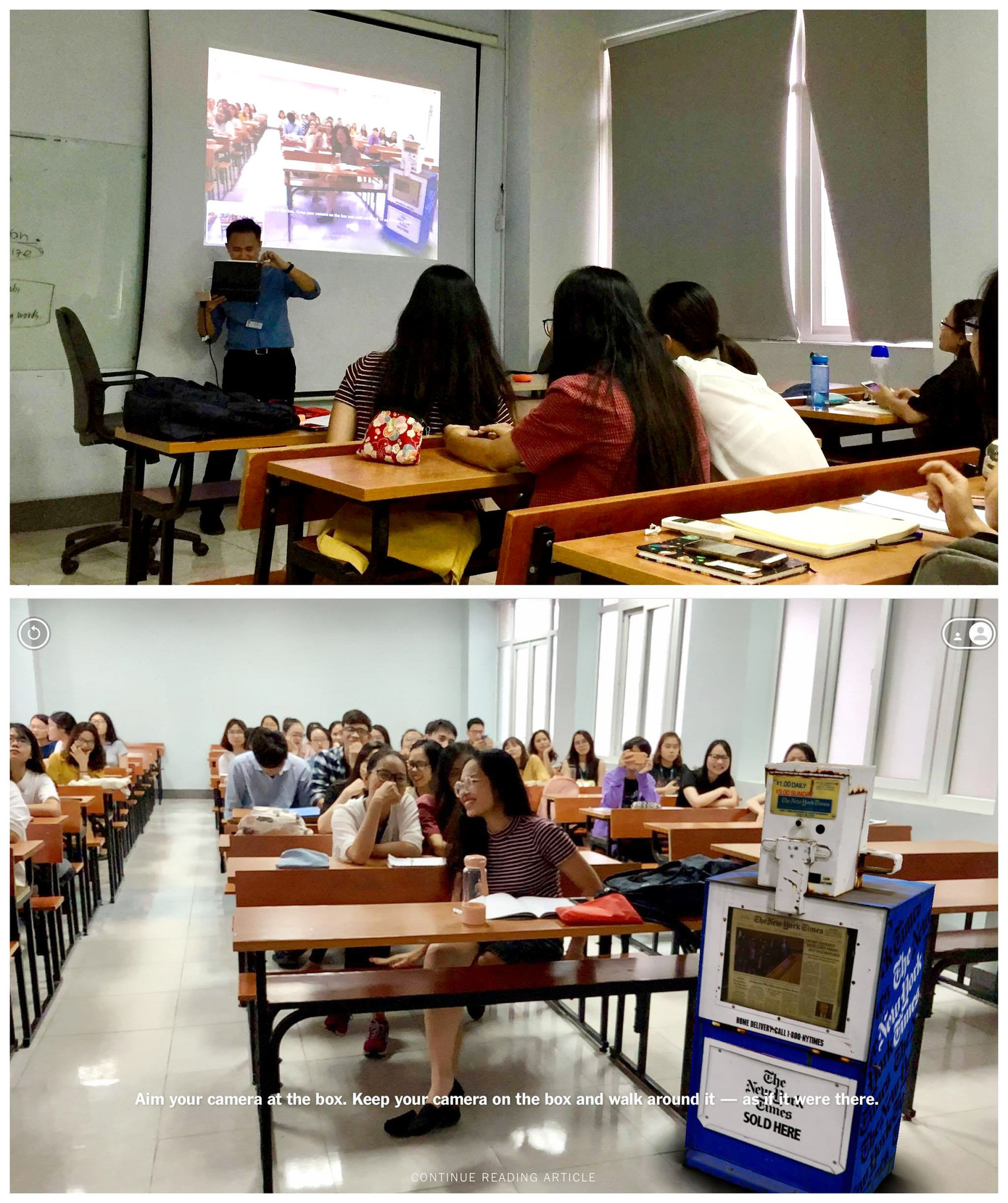 Thầy Đồng Anh ứng dụng công nghệ thực tế ảo AR-VR trong giảng dạy. Thầy Đồng Anh ứng dụng công nghệ thực tế ảo AR-VR trong giảng dạy.