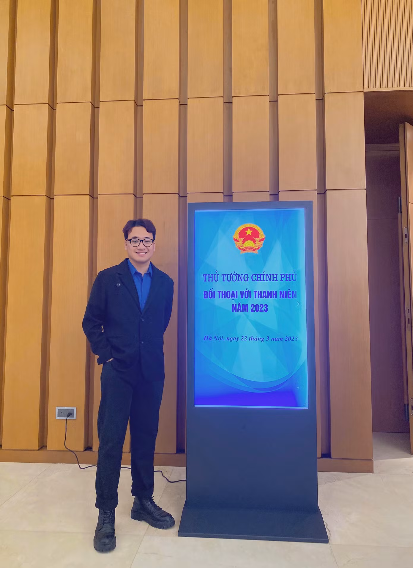 Đoàn Đình Long tham gia chương trình "Thủ tướng đối thoại với thanh niên năm 2023".