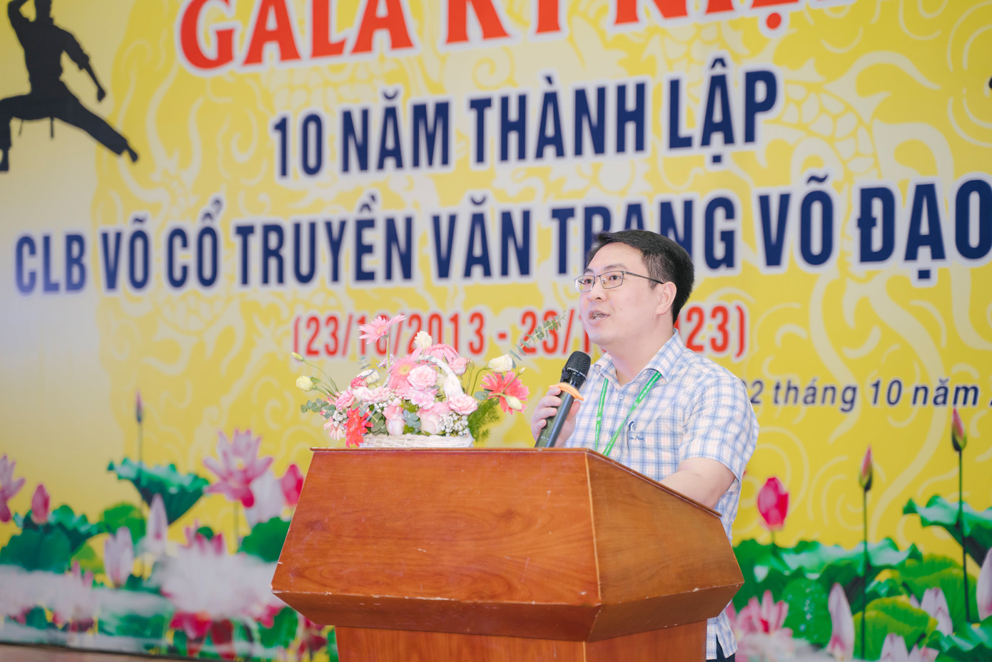 ThS. Nguyễn Trọng Tuynh - Bí thư Đoàn Thanh niên Học viện phát biểu tại chương trình. ThS. Nguyễn Trọng Tuynh - Bí thư Đoàn Thanh niên Học viện phát biểu tại chương trình.