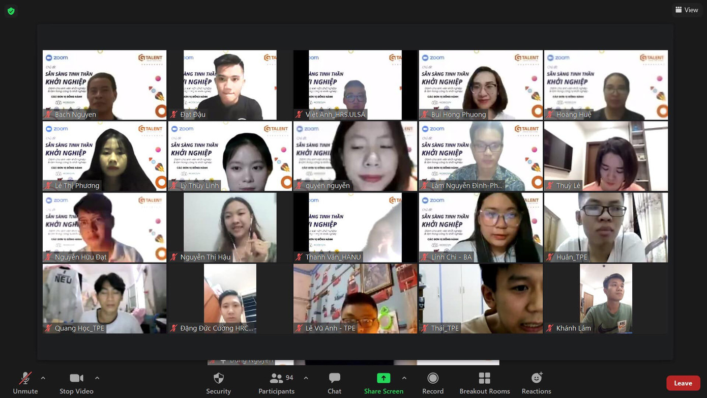 Talkshow Sẵn sàng tinh thần khởi nghiệp.