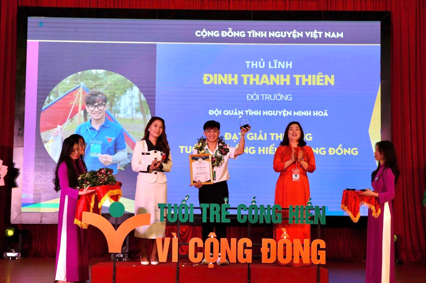 Đinh Thanh Thiên sinh viên Trường Đại học Khoa học, Đại học Huế.