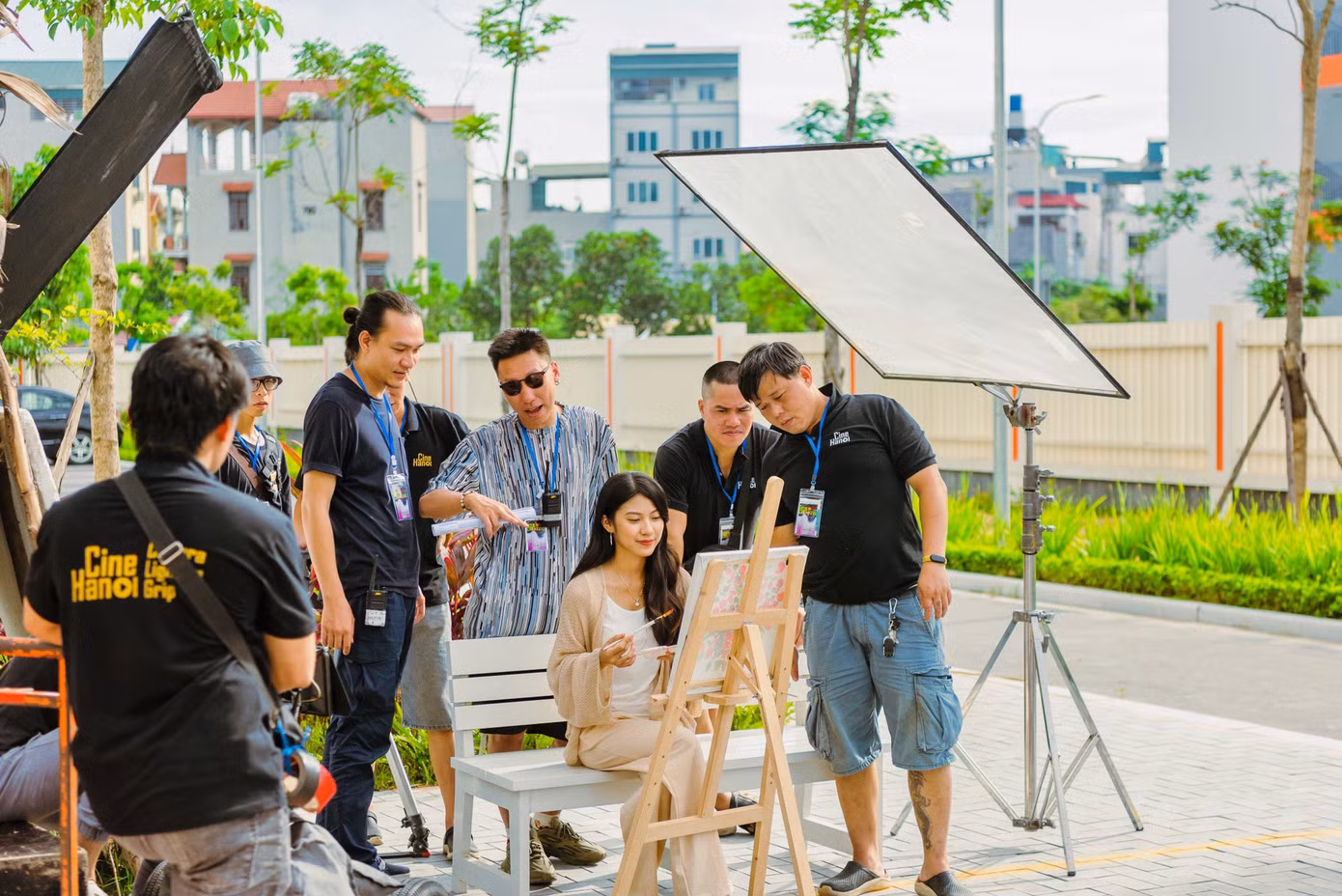 Một góc công việc của Hải Hà.