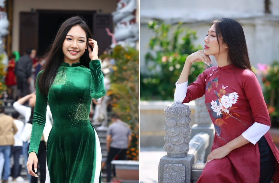 Hình ảnh duyên dáng của cô trong tà áo dài. Hình ảnh duyên dáng của cô trong tà áo dài.