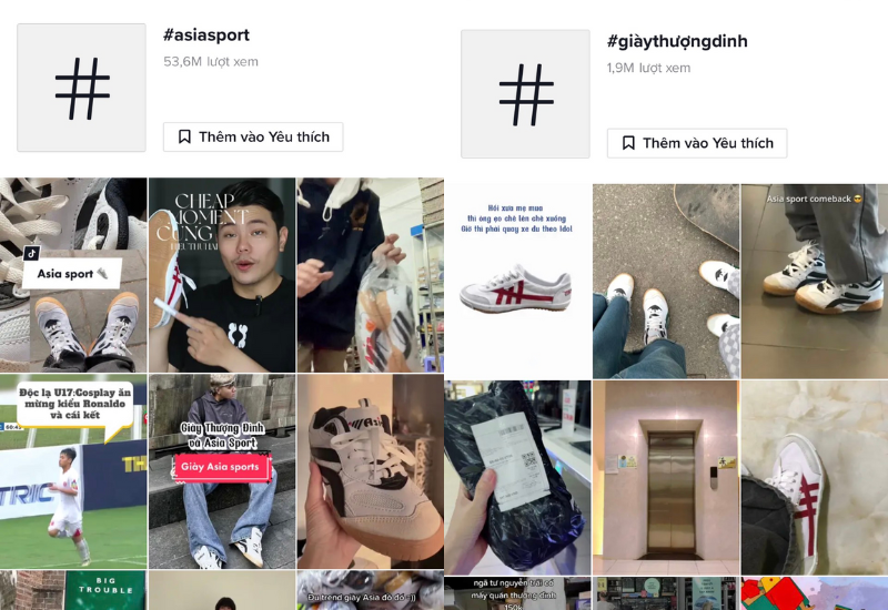 Các hashtag nhận được sự quan tâm lớn trên nền tảng Tik Tok.