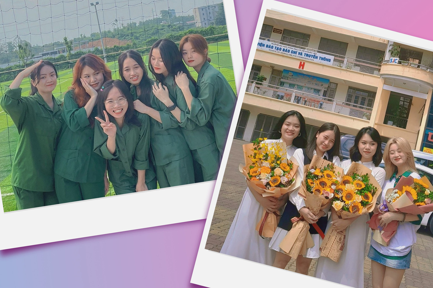 Nhóm bạn thân của Vi Hoàn thời đại học.