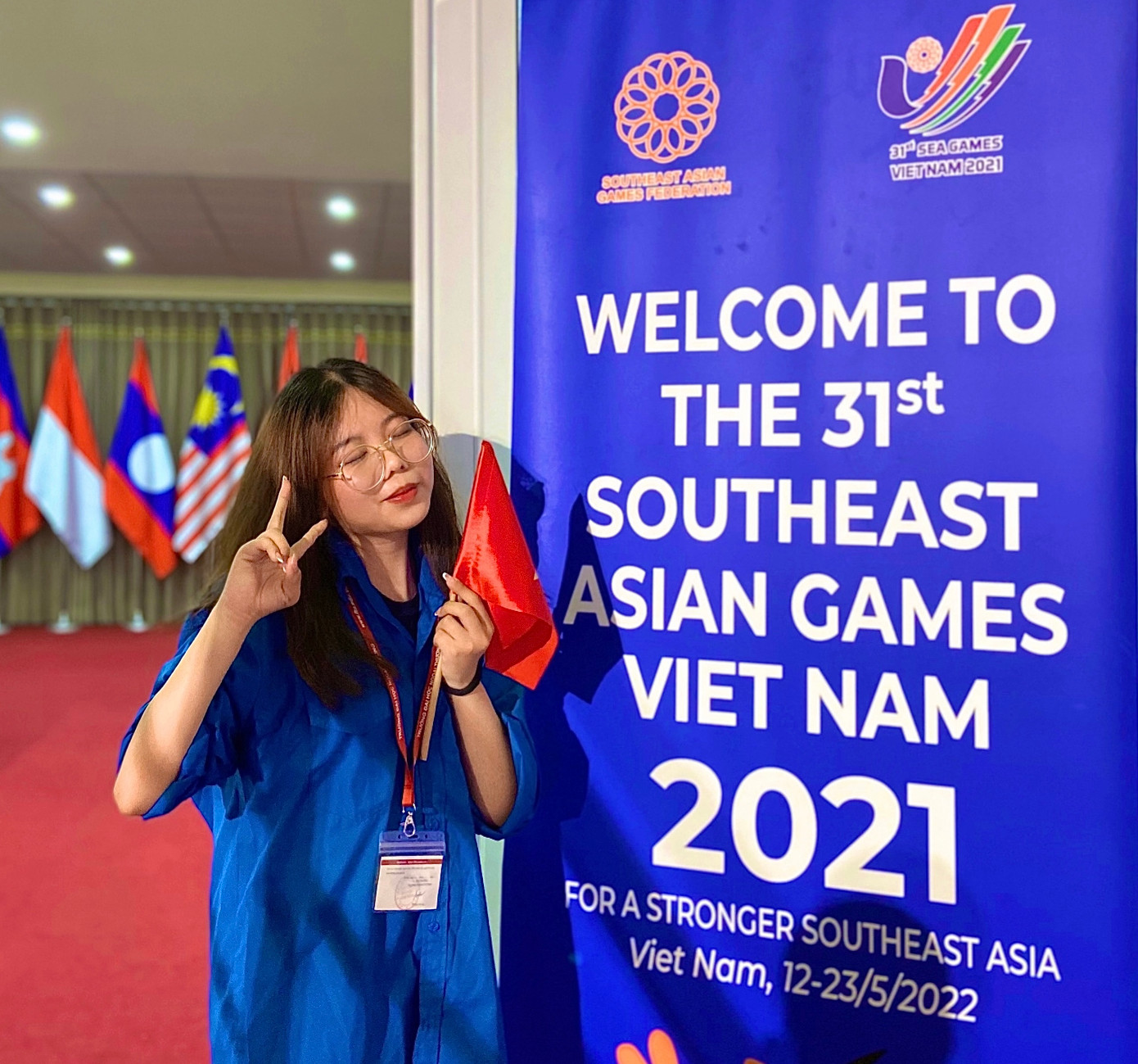 Trang tham gia tình nguyện tại SEA Games 2021. Trang tham gia tình nguyện tại SEA Games 2021.