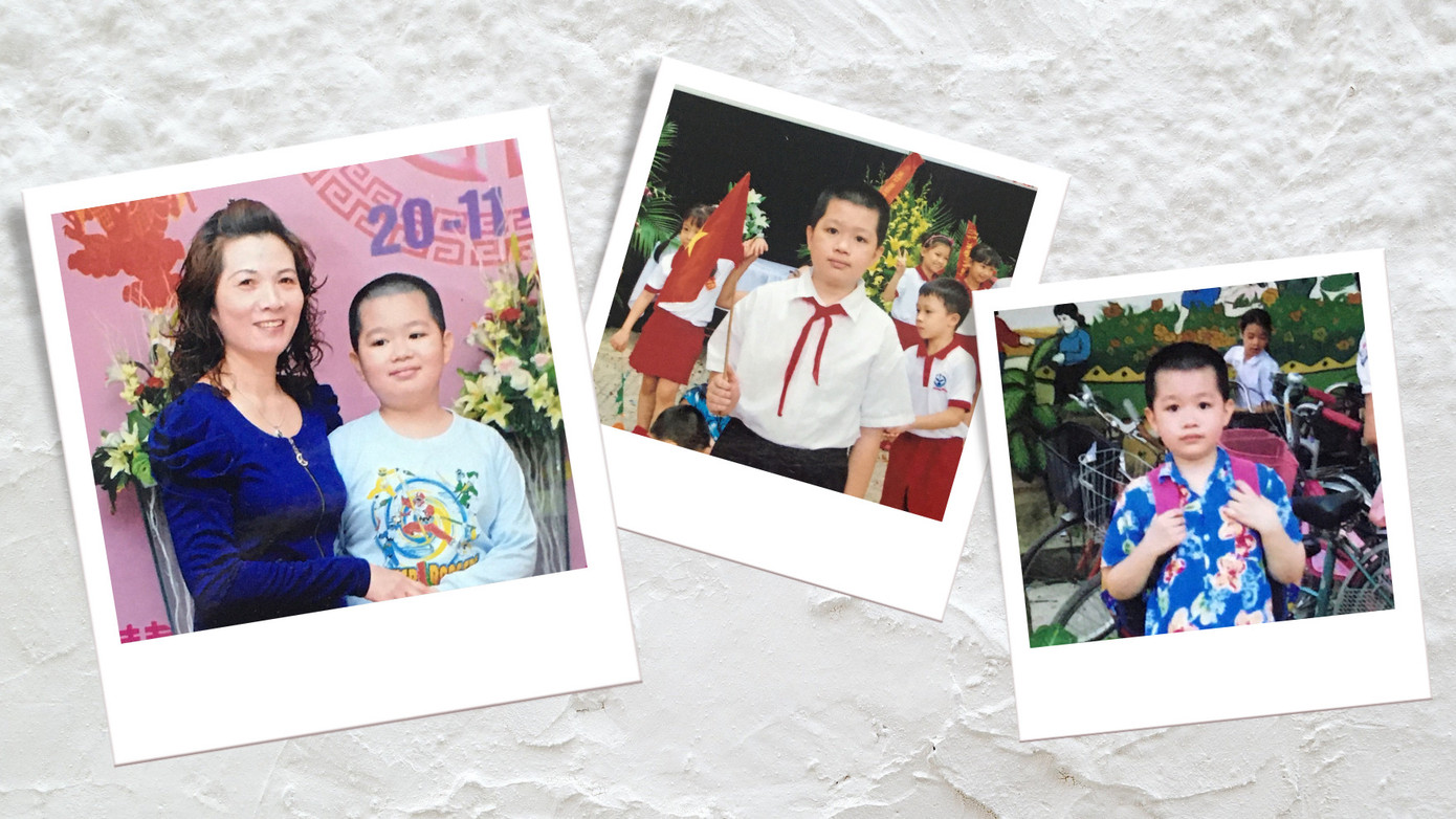 Hoàng Quỳnh khi còn nhỏ và bà ngoại. Hoàng Quỳnh khi còn nhỏ và bà ngoại.