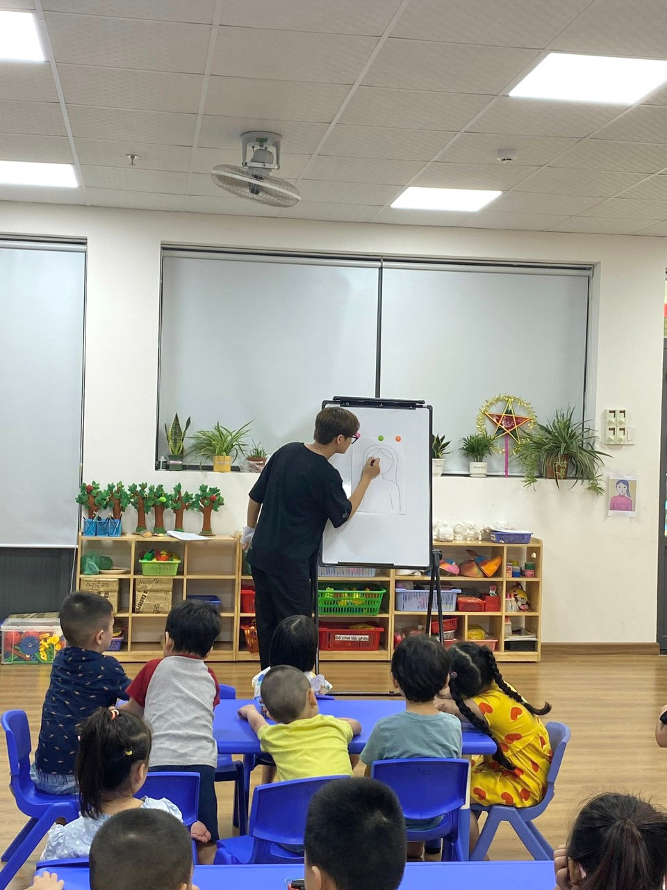 Thực tập dạy học tiết hoạt động tạo hình tại trường Mầm non Hoa Hồng - Đống Đa.