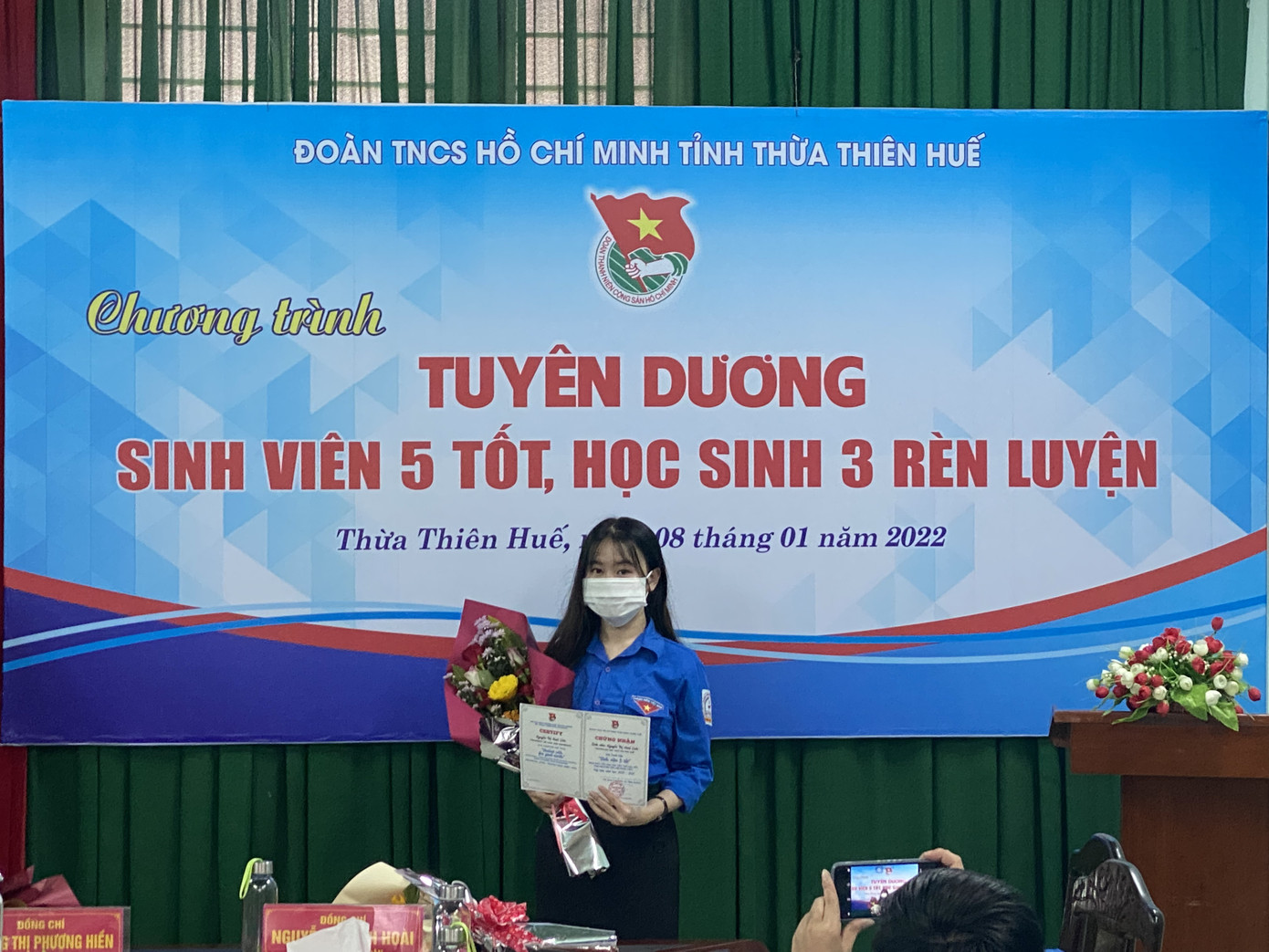 Đạt danh hiệu sinh viên 5 tốt cấp Tỉnh đoàn năm học 2020 - 2021.