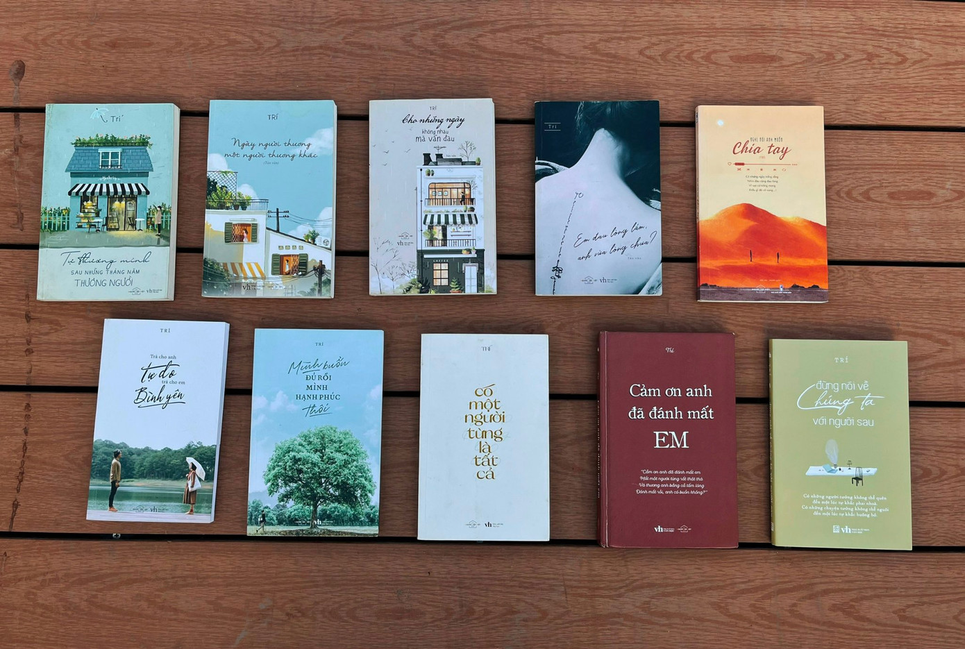 Các sản phẩm sách do Trí viết đã được xuất bản.