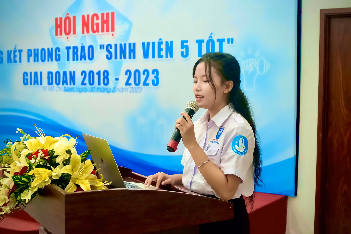 Chủ tịch Hội Sinh viên Việt Nam Trường Cao đẳng Kinh tế TP. Hồ Chí Minh mang trong mình khát vọng lan toả sự nâng cao nhận thức của thanh niên về chuyển đổi số quốc gia.