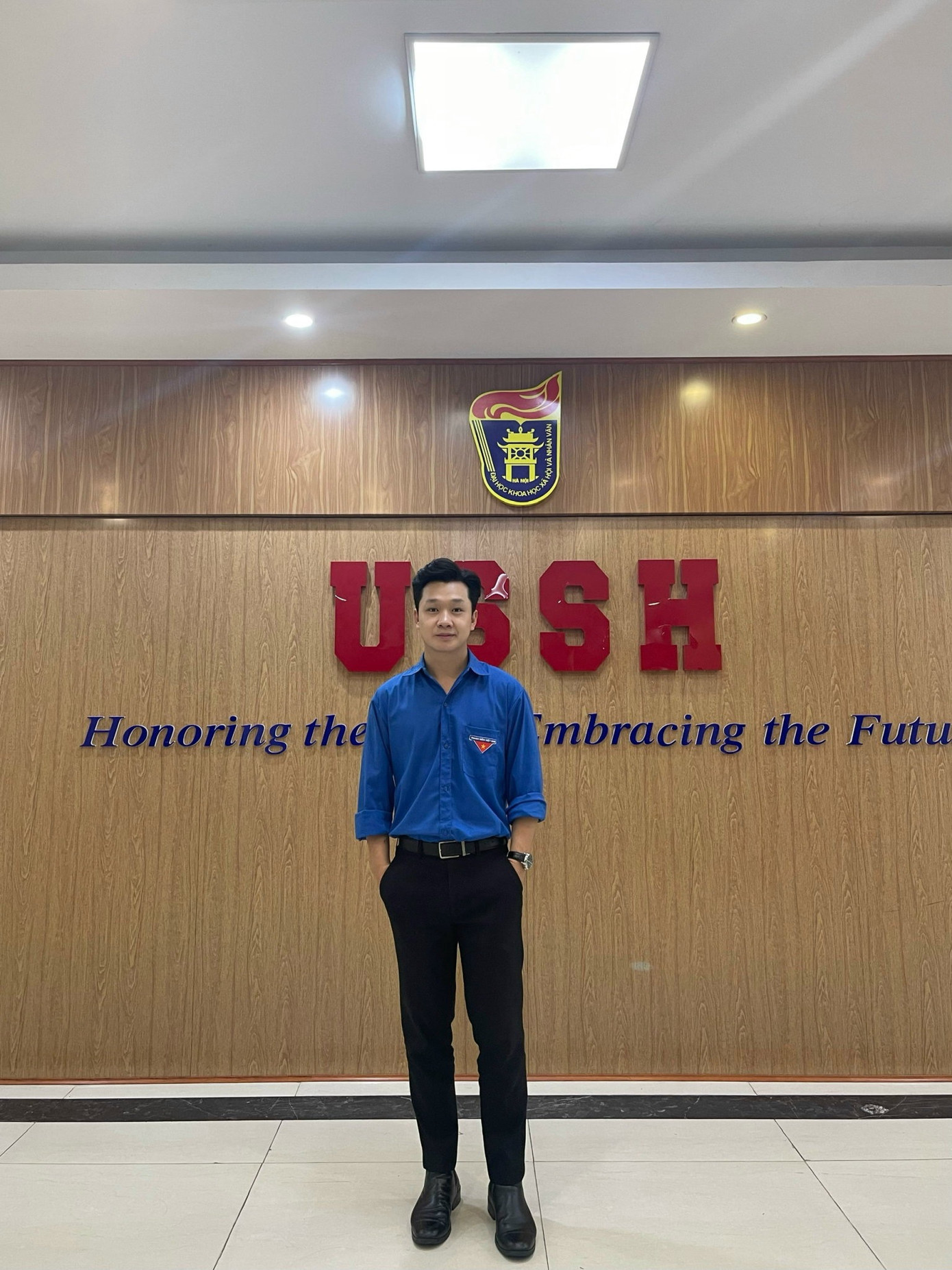 Chàng sinh viên năm ba cũng rất năng nổ trong các công tác Đoàn - Hội.