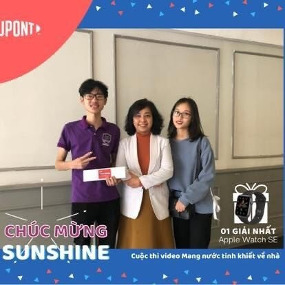 Thao đạt giải Nhất cuộc thi video mang nước tinh khiết về nhà do Công ty Dupont tổ chức cho 5 trường đại học tại Hà Nội.