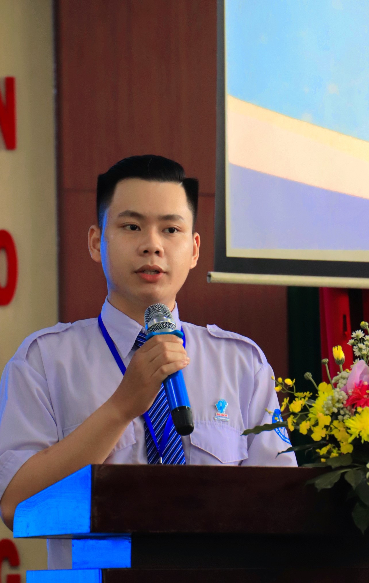 Lâm Võ Hữu Duy- Phó Chủ tịch Hội sinh viên Trường Cao đẳng Lý Tự Trọng TP.HCM.