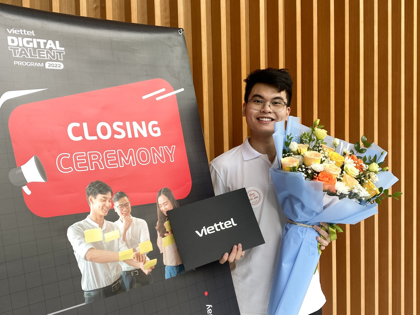 Bùi Đức Anh (2000), hiện đang làm việc tại Viettel Media.