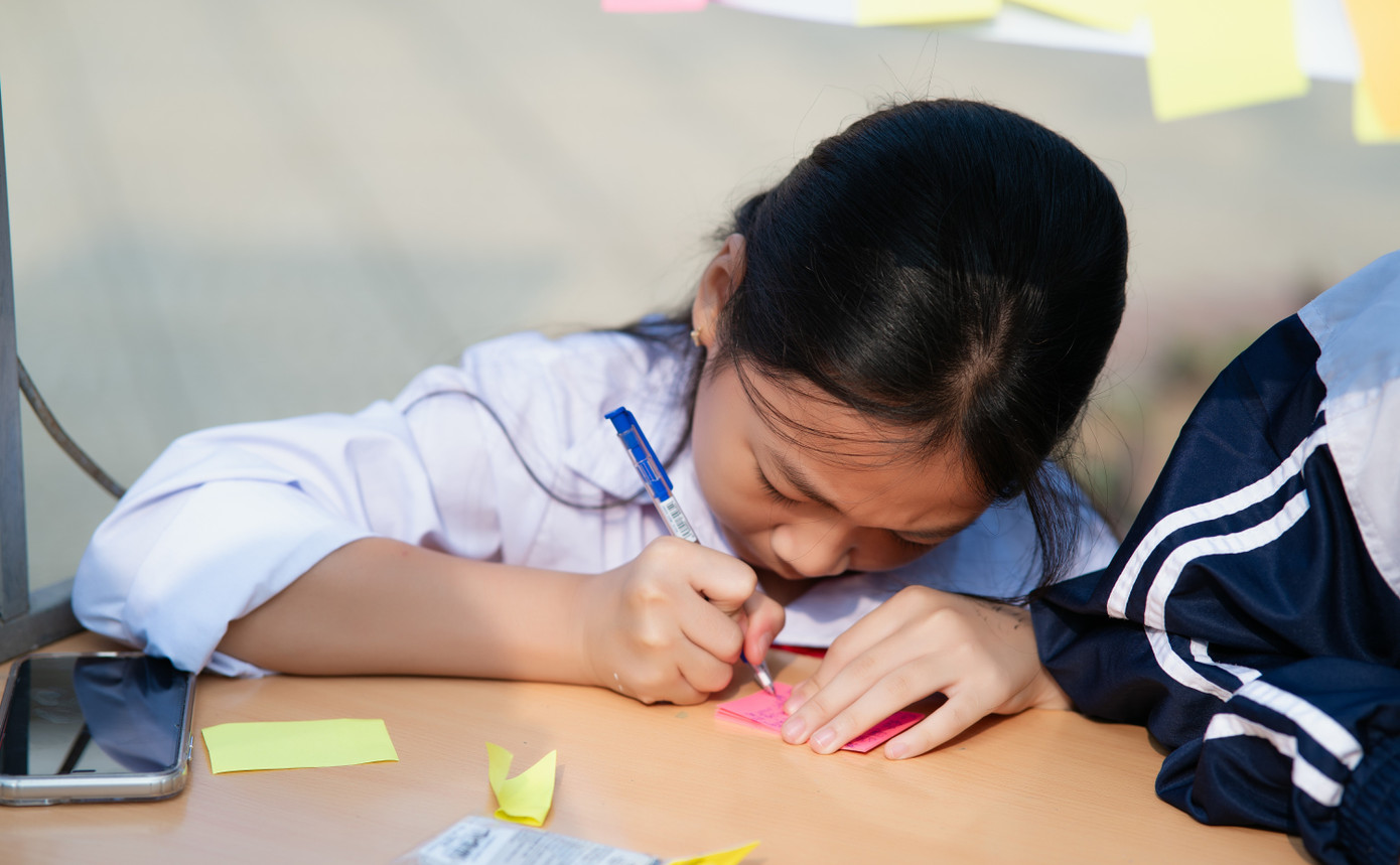 Những cảm nhận được chính tay học sinh ghi lại sau khi theo dõi những bức ảnh.